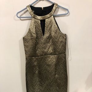 Trina Turk gold cocktail party dress NEW size 6